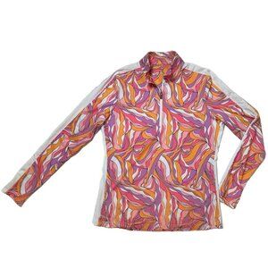TAIL Activewear Geometric Print 1/4 Zip Pullover Size Small